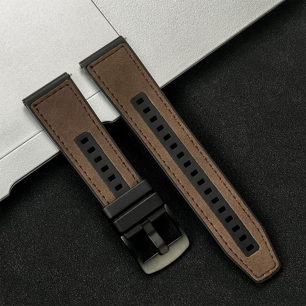 22mm Universal Leather Strap for HAUWEI WATCH GT4/3 46MM Breathable Sport Band Quick Release Bracelet for Watch 4/3Pro 48mm