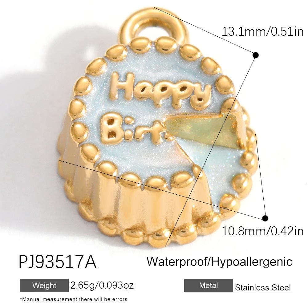 Heart Cat Dog Owl Oil Drop Ocean Style Pendants 18K Gold Plated Stainless Steel Charms Fashion Jewelry Gold Pendants