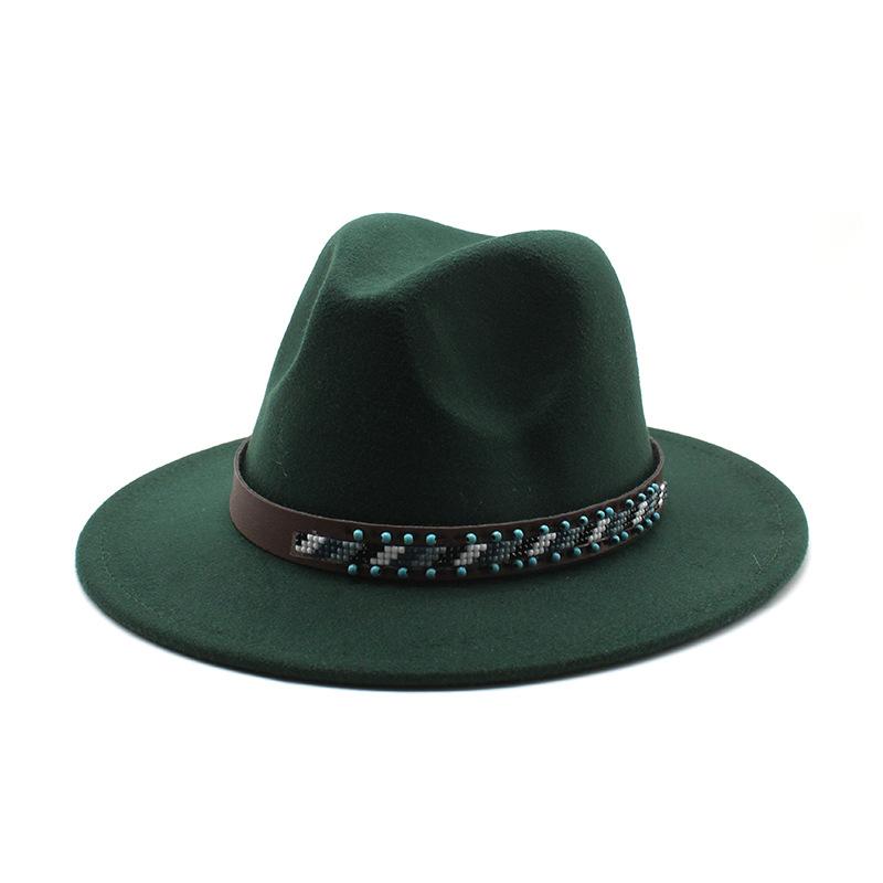 British Woolen Jazz Top Hat Men And Women Big Eaves Hat Big Eaves Felt Hat Trendy Hat