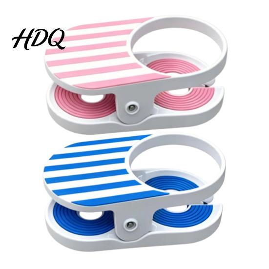 Cup Holder with Clamp Clip-On Drink for Chair Portable Beach Chair Bottle Patio Table Striped Outdoor On Beverage Caddy Pool Cruise