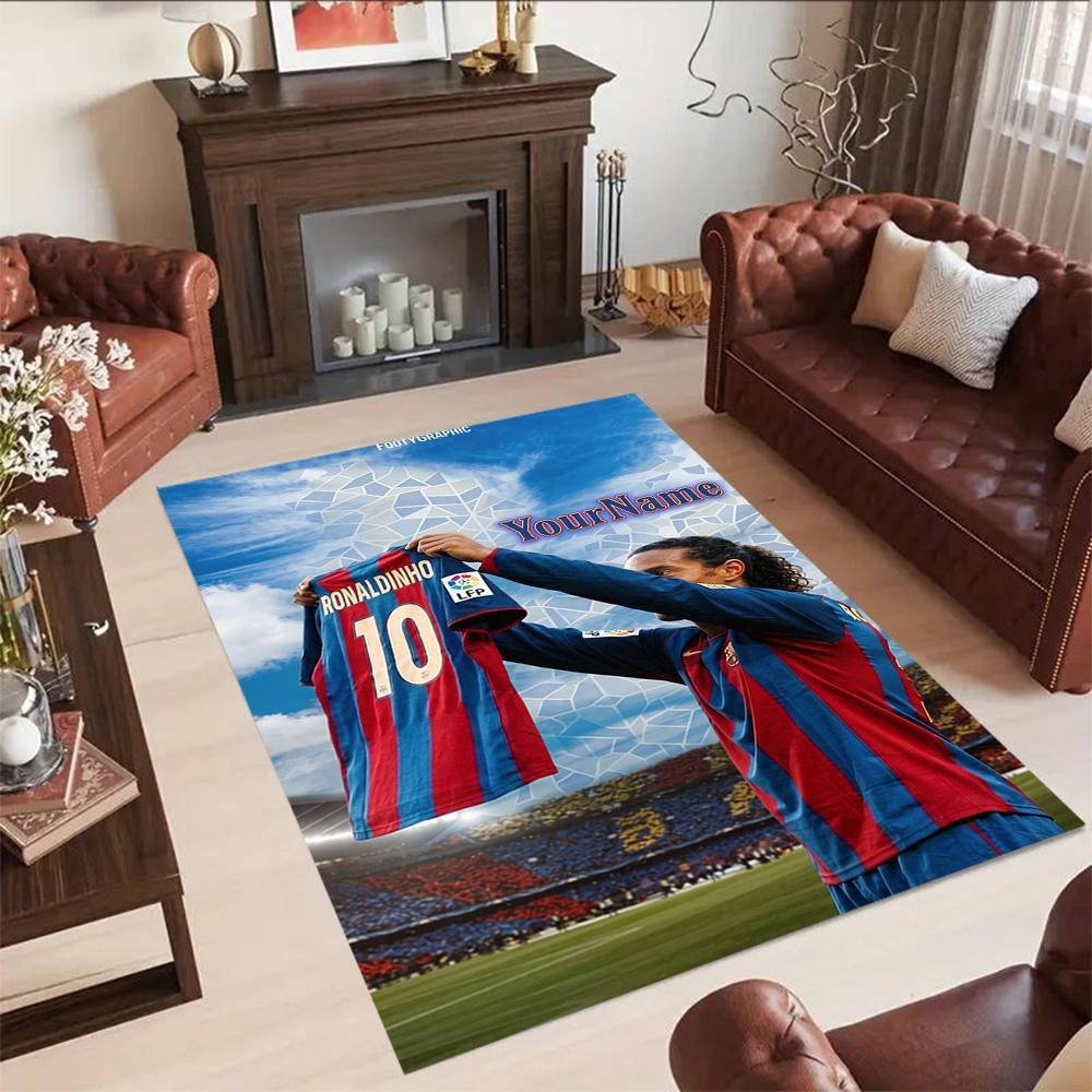 Fc Barcelona Customize Text Floor Rug Office Rug Perfect for Entryway Balcony Study Room Kitchen Antislip Carpet Office Home Decor
