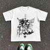 2026 Sommer Neuankunft_ Evangelion Muster Street Style Print Kurzarm T-Shirt Hip Hop Streetwear Top Y2K Gothic Baumwolle Oversized T-Shirts