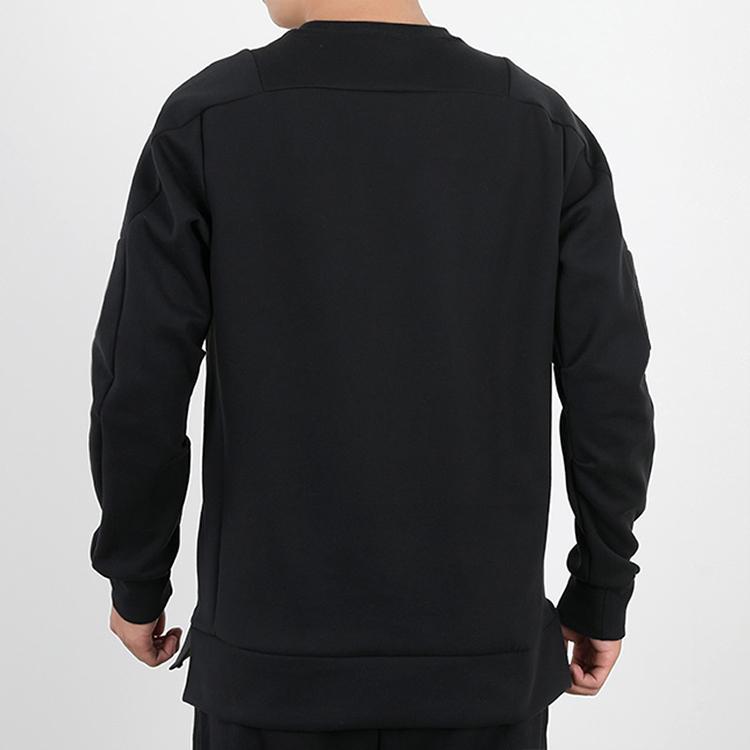 Adidas Sports Casual Pullover Long-Sleeve Sweatshirt Men Tops Black GM4422