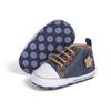 Baby Lace-up Canvas Shoes with Soft Sole & Star Design - Spring/Autumn Style