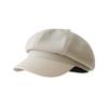 Retro fashion breathable octagonal hat leather brim woolen newsboy hat autumn and winter protective warm hat children's sweet