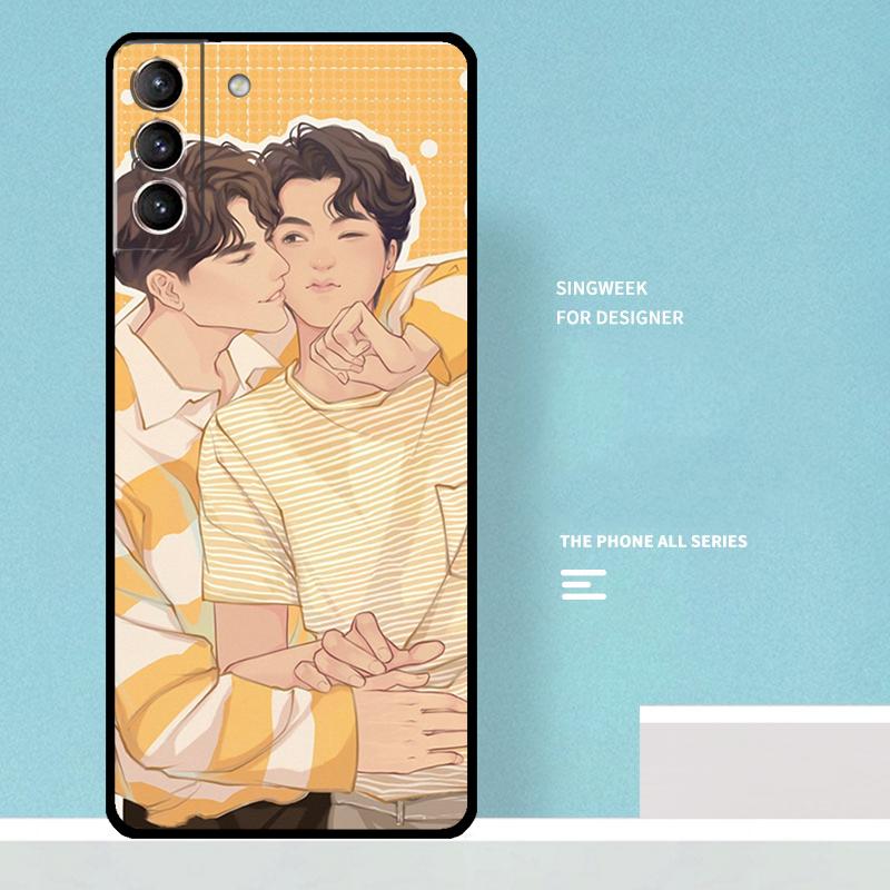 Mewgulf Happy gay Case For Samsung Galaxy S25 Ultra S21 S22 S23 S24 Ultra S9 S10 S20 Plus S25 FE Phone Cover