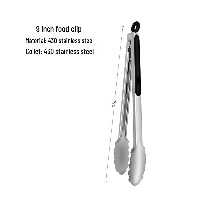 Stainless Steel Anti-Scalding BBQ and Bread Tongs