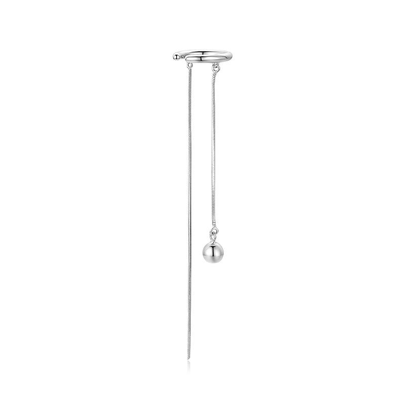 

1pcs INS Minimalist Circle Clip Fashion Aesthetic Chain Drop Ear Cuff For Women On Earring Silver Dangle Ear Chain Jewelry