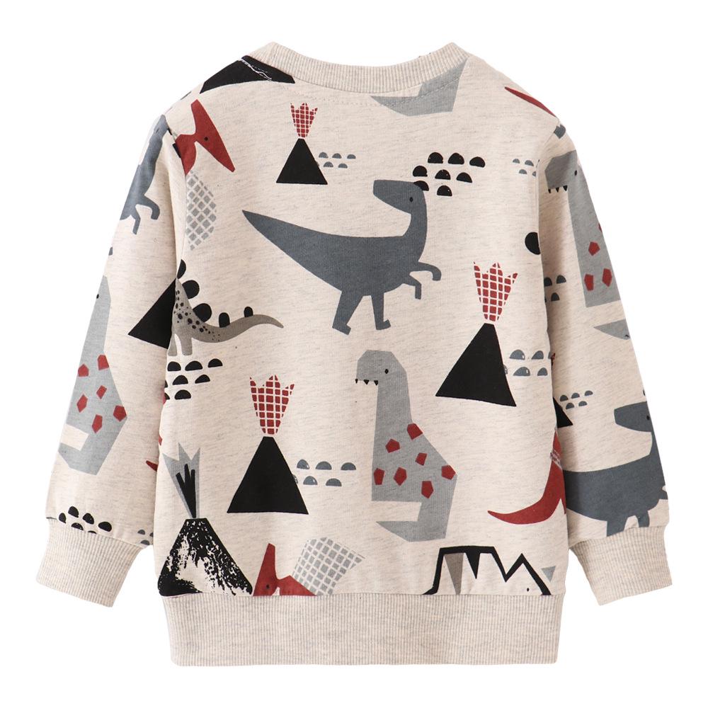 Boys' Cartoon Knitted Cotton Sweatshirt - Long Sleeve Autumn European & American Style