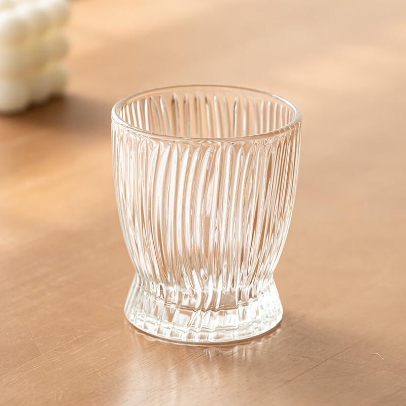 OLOEY Vintage Striped Glass Tumbler