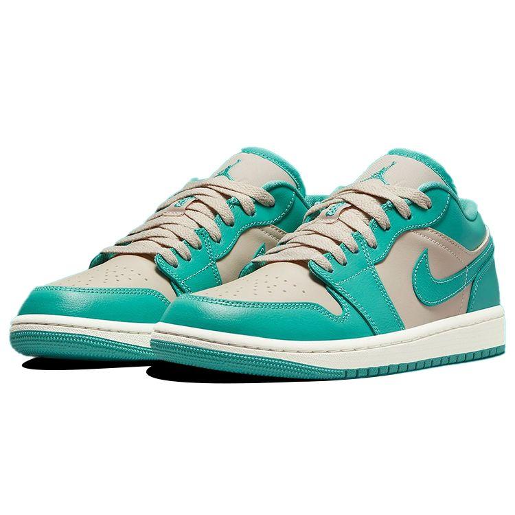 Air Jordan 1 Low Tropical Teal Sandy Beige Women Sneakers DC0774-131