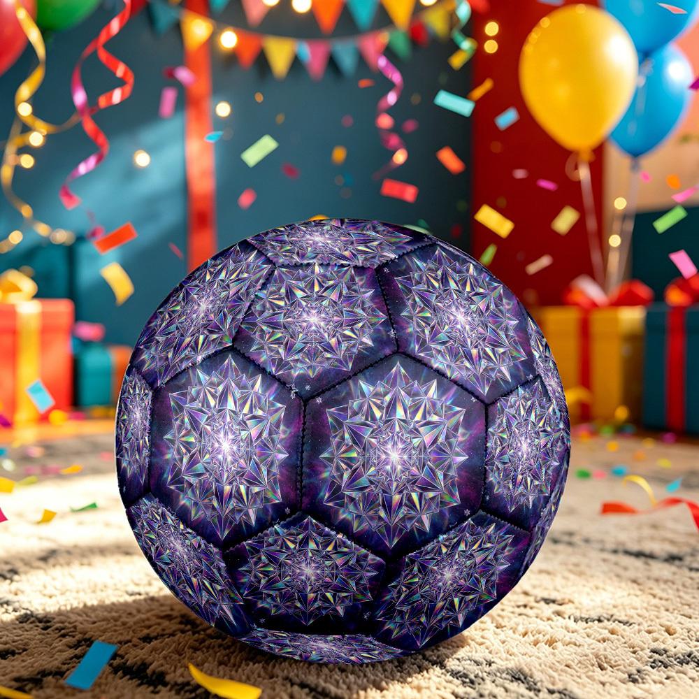 1pc Cosmic Geometry Themed Soccer Ball, Size 5, Lightweight PVC Material, Outdoor Training Soccer Ball Gift. q62298
