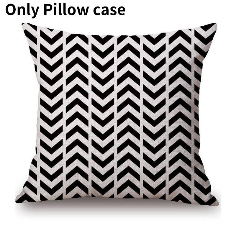 Luxurious Nordic Style Black Letter Digital Print Cushion Cover For Home Decor