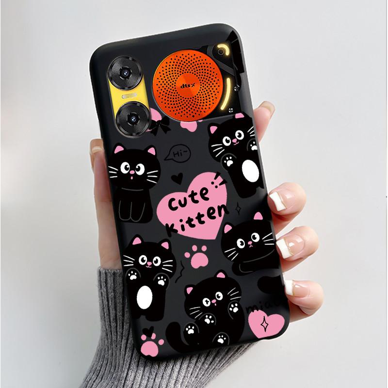 Printing Case For ZTE Nubia Music 2 Music2 Soft Silicone Black Shell For ZTE Nubia Music Z2353 Cover Cute Flower Cartoon Casing