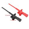 Insulated 4mm Banana Plug Multimeter Probe with Flexible High Voltage Differential Clip and Retractable Hook