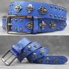 7-color Skull Shield Rivet Belt Punk Men's Belt Women's Snake Pattern Versatile Decorative Belt