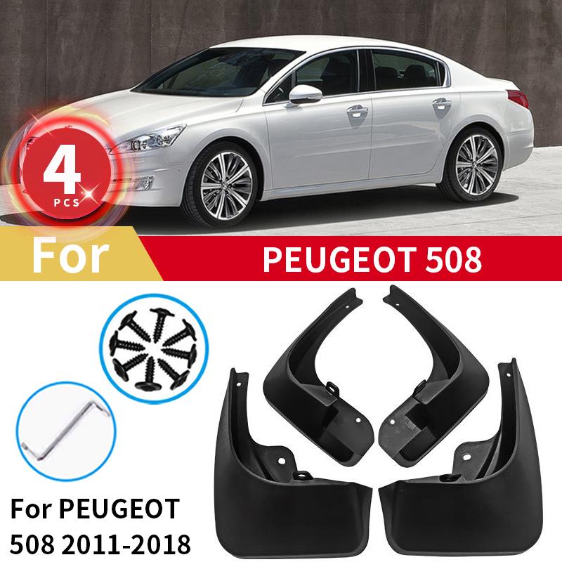 

For Peugeot 508 Mud Flaps - 2010-2018 Mudflaps Splash Guards Front Rear Fender Mud Guard Car Accessories 4pcs