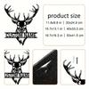 Unique Tailorable Metal Deer Wall Sculpture Antlers Custom Hunting Name Plaque Artistic Holiday Decor Living Room