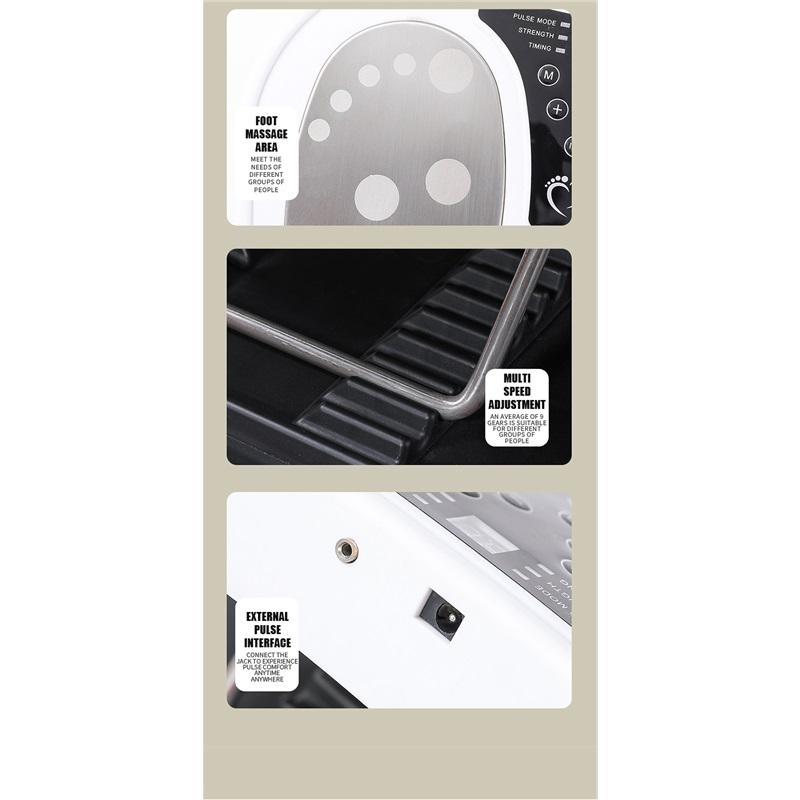 Wireless Remote Control Pulse Heating Foot Massager Angle Adjustable with Electrode Pads Multifunctional Foot Therapy Machine