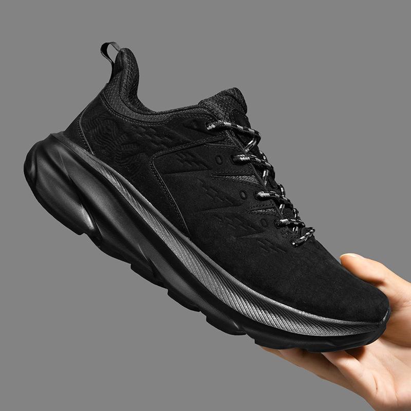 Nubuck Leather Anti-Skid Running Shoes for Men Casual New  Footwear Gym Shoes Sports Footwear Jogging Walking Tennis