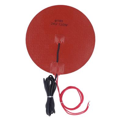 Almohadilla calefactora circular de silicona, suave, flexible y resistente a la abrasión, para impresoras 3D.