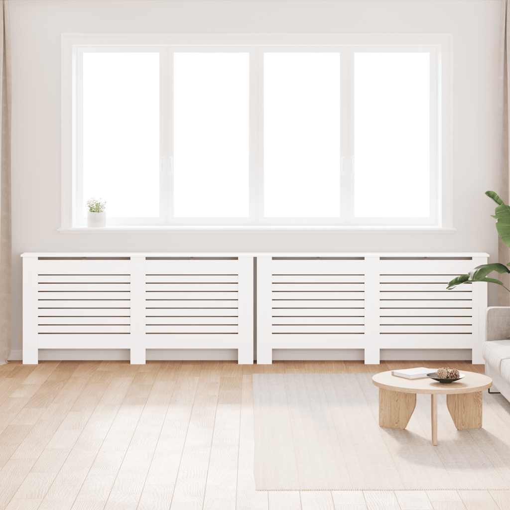 Radiator Covers 2 pcs White 172 * 19 * 81.5 cm MDF