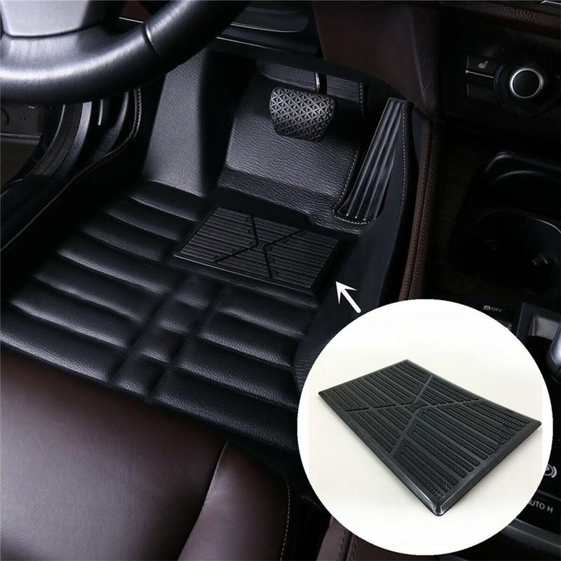 Car Carpet Plate Floor Pad Heel Foot Mat Pedal Patch Black PVC Waterproof Auto Anti-skid Pad Universal Interior Accessories фото