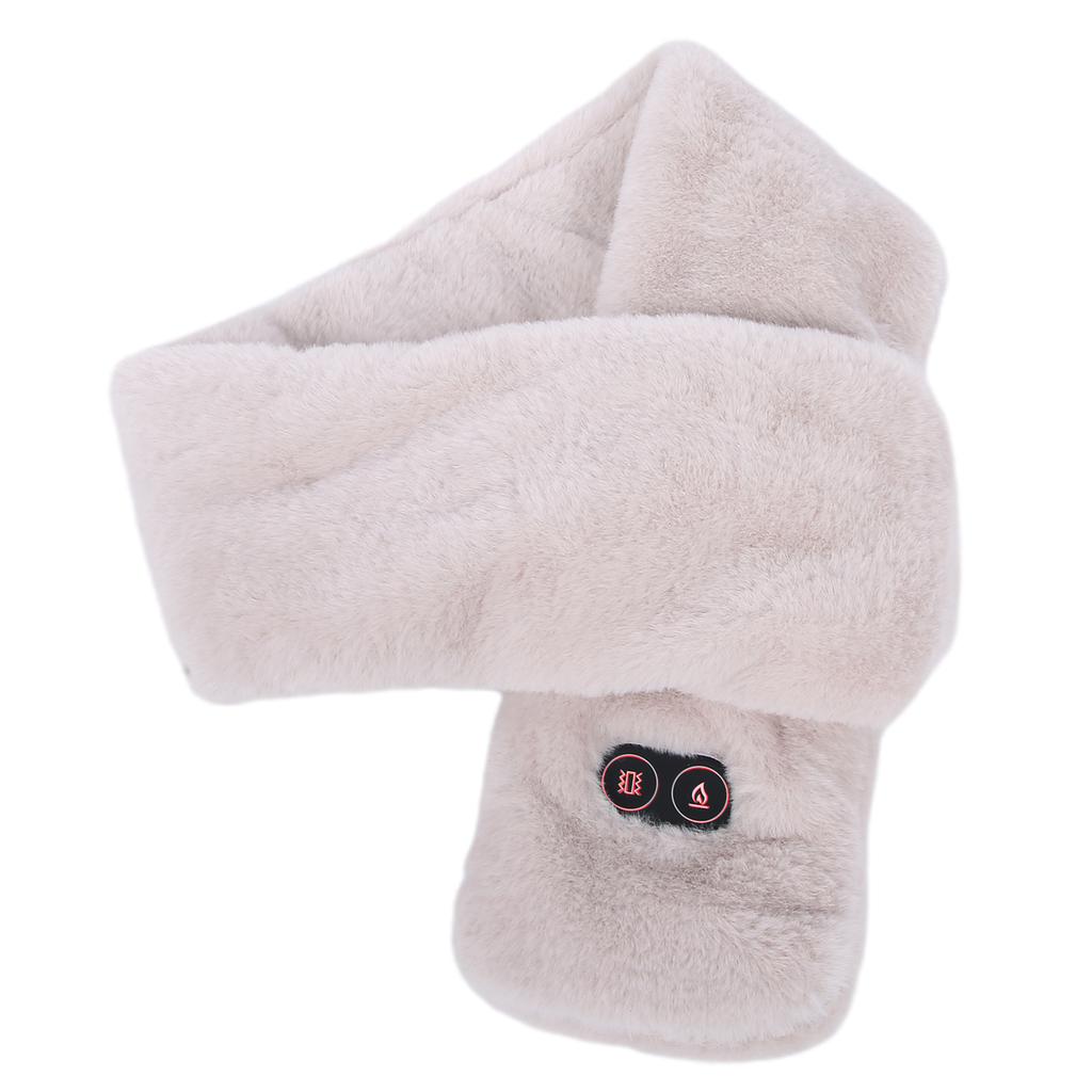 Elektrisch beheizter Schal USB Smart Halstuch Warm 3 Stufen Nackenwärmer Wickelschal für Männer Frauen Khaki