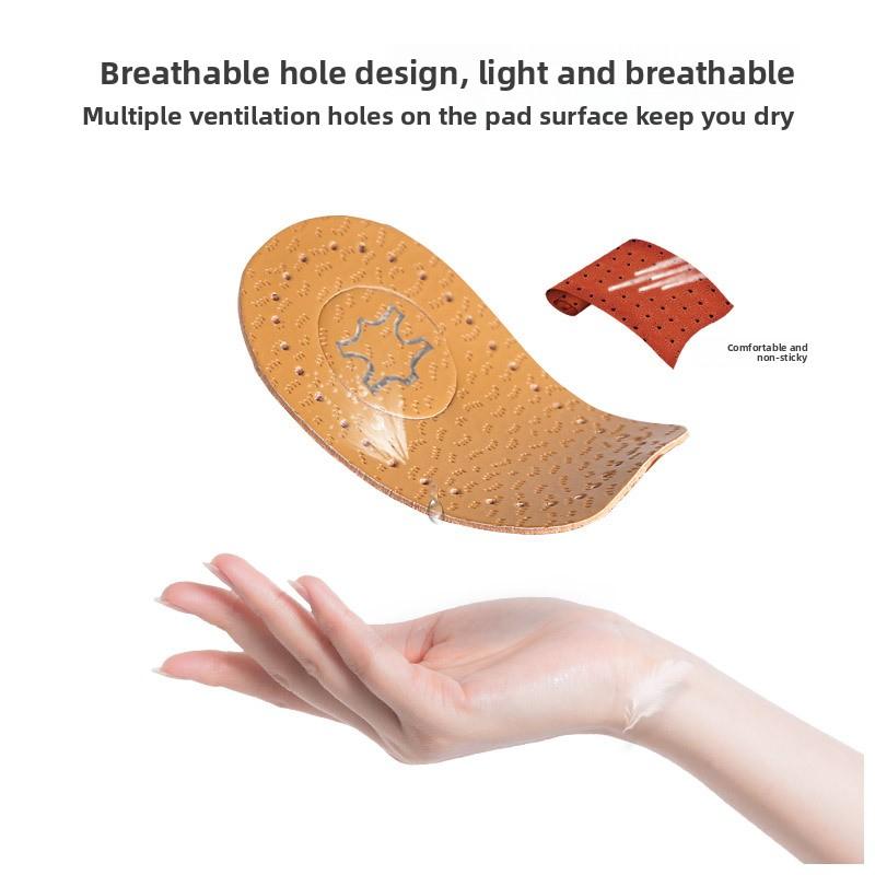Removable Leather Heel Pad Thickened Soft Sports Back Pad Invisible Anti-wear and Shock-absorbing Half-size Insole