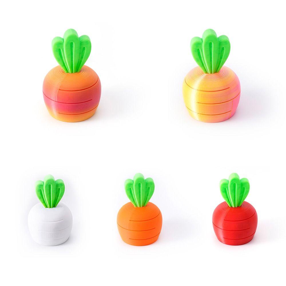 PLA Scalable Unzip Toys Colorful Funny Toys New 3D Printed Carrot Model  Desktop Decorations