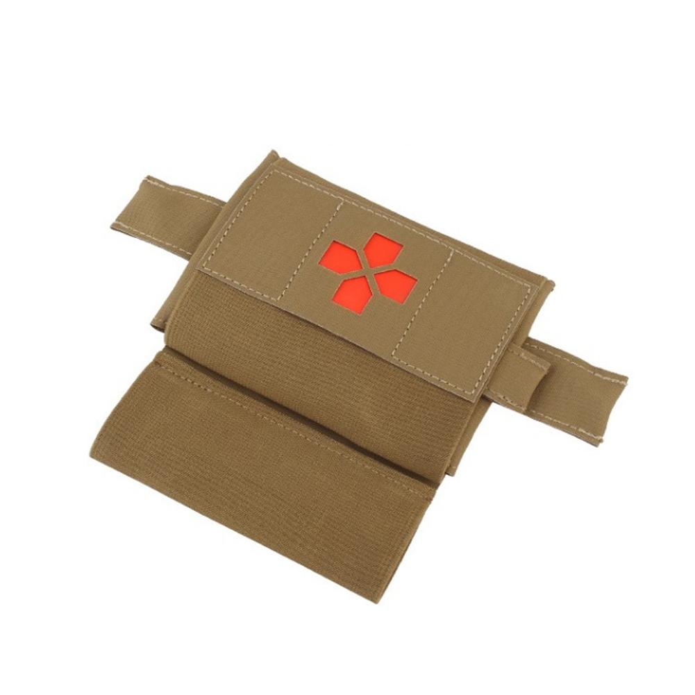 1Pc Small Universal Rapid Deployment First Aid Kit Tactical Medical Kit MOLLE Survival Safety IFAK First Aid PALS Waist Belt Bag коричневый