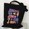 Korean Style Cartoon Print Tote Bag for Women Men Large Capacity Oxford Cloth Shoulder Crossbody Bag Fashionable Commute Backpack KTB