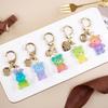 Silicone Mold Bear Rabbit Keychain Bag Accessory Key Holder Bag Charm Handmade Cute DIY Handmade Resin Epoxy Resin (Bear + Rabbit)