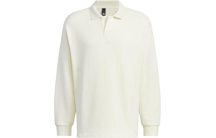 Adidas Heavy French Terry Polo Shirt Polo Shirt Unisex Ecru IT3973 M