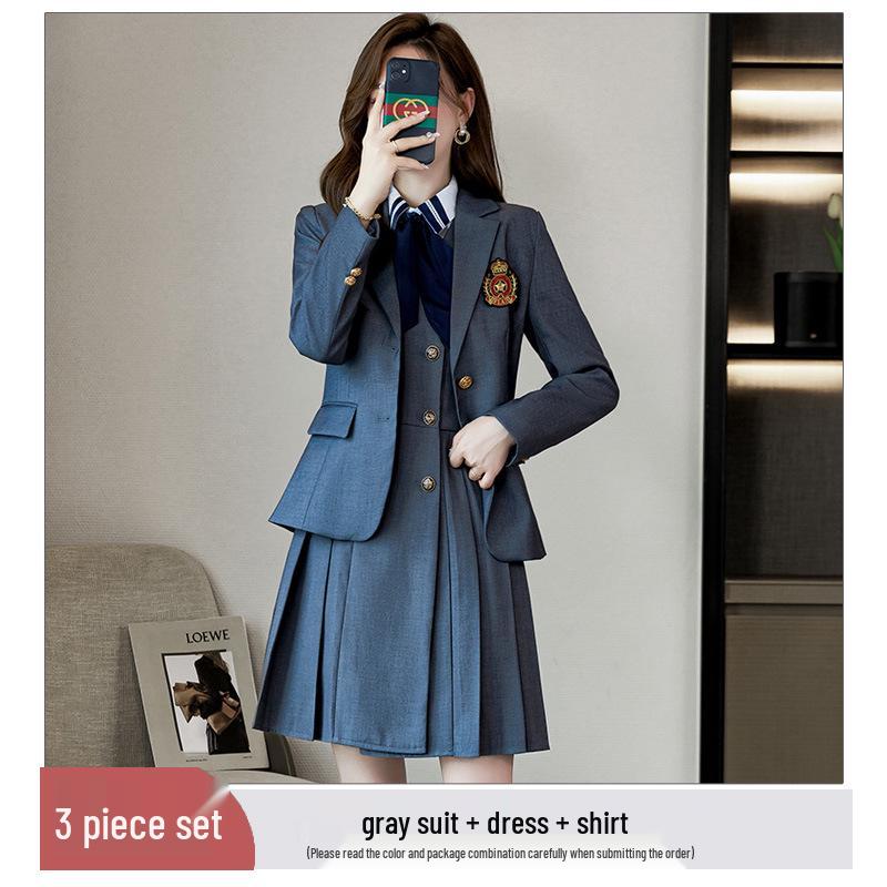 Autumn/Winter Professional Women's Long-Sleeve Suit - College JK Style Kindergarten Teacher Uniform