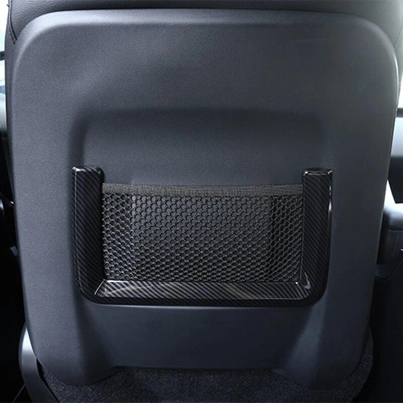 Carbon Fiber Car Zadní řada opěradla Síťové kryty rámu Obložení pro Land Rover Discovery Sport Range Rover Evoque Sportovní příslušenství