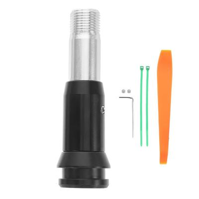 YFFSFDC Universal M12 12mm Car Shift Head Accessories Type Push Aluminum Alloy Extension Rod Extension Conversion Kit Converter Black