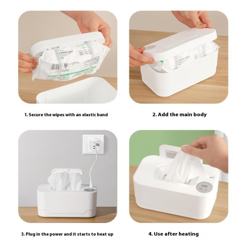 Portable Baby Wet Wipe Heater Baby Wipe Heater With Led Display Wipe Heater Wipe Heating Box Usb Charging Temperature Regulation