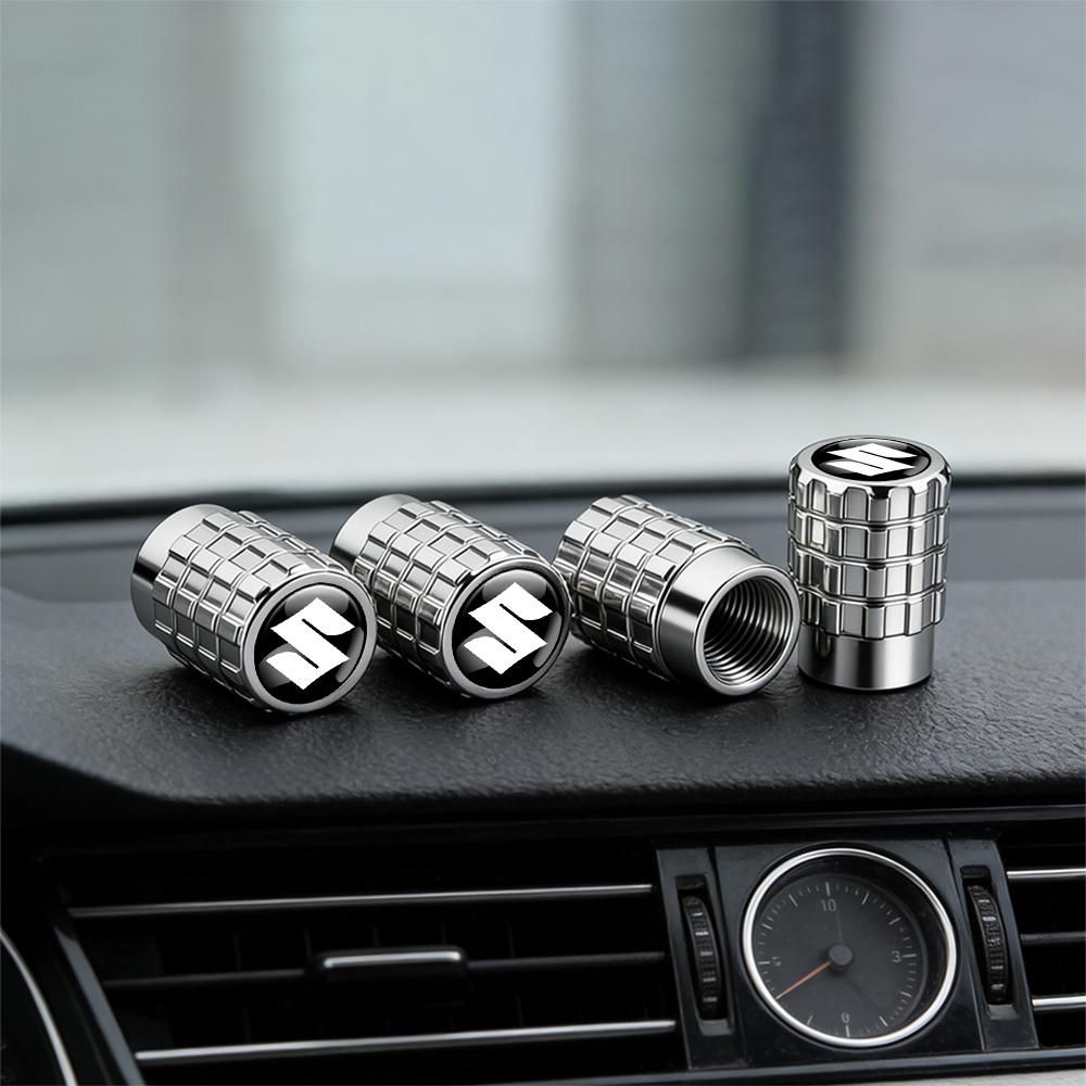 3D hliníková slitina Krytky ventilků pneumatik na kola auta Kryty stonků ráfků pneumatik Airdust pro Suzuki Alto AX100 Liana Gsxr 600 750 Celerio Cross