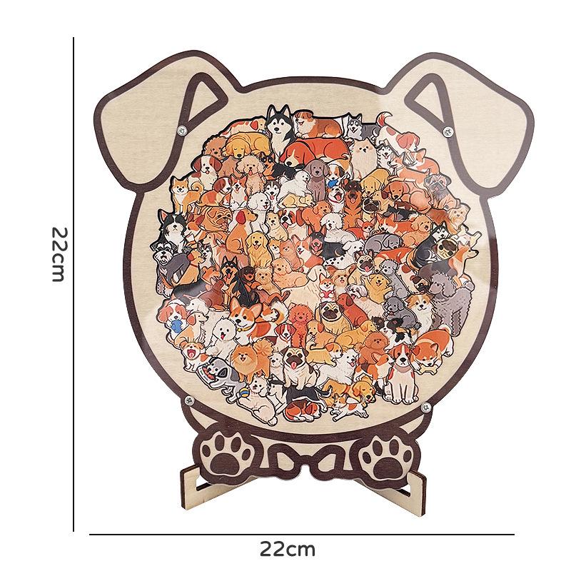 

Irregular Shaped 3D Wooden Cat Puzzle Toy - Cute Stacking Fun Gift