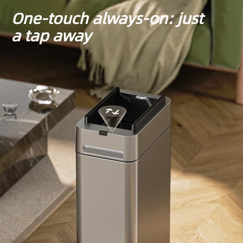 Intelligent Induction Trash Can Living Room Waste Bins Bathroom Automatic Large Capacity Waste Bins with Light Bedroom Trash Can