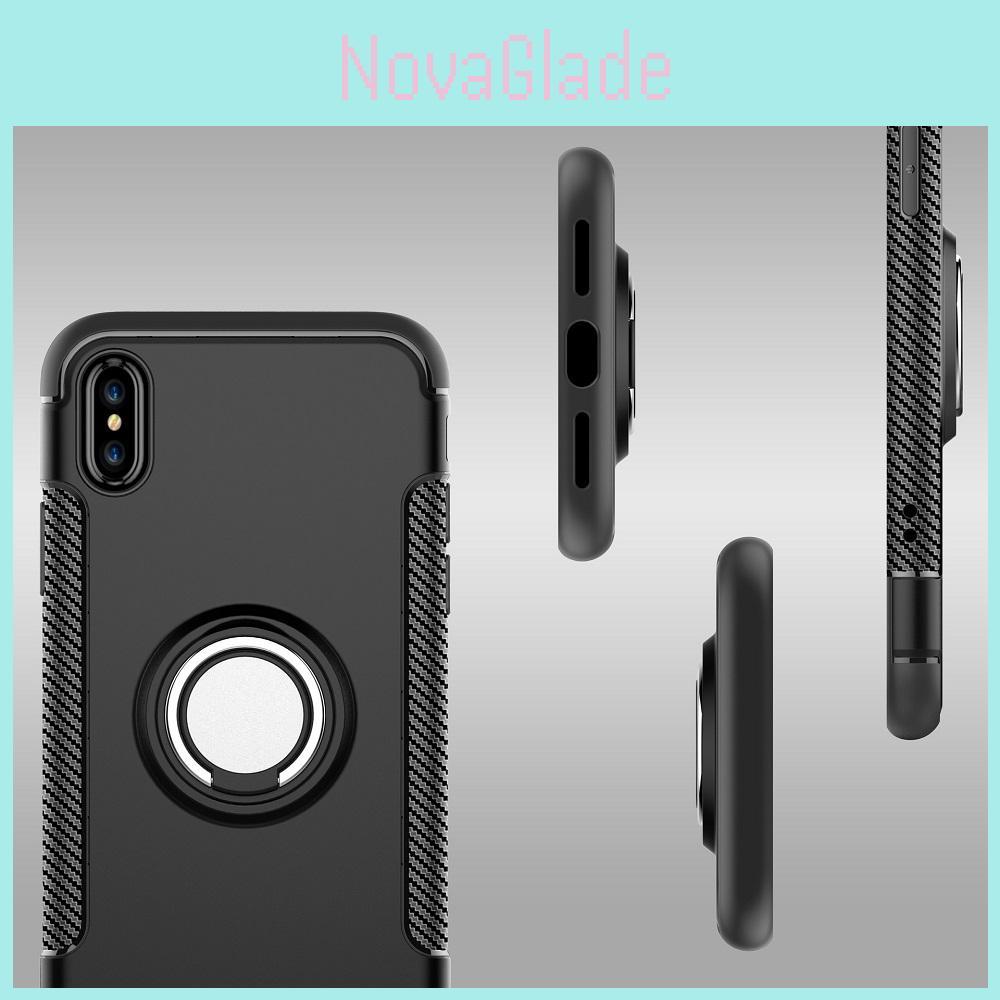 Hybrid Armor Hard Protective Case Rugged Shockproof Ring Holder Cover Kickstand