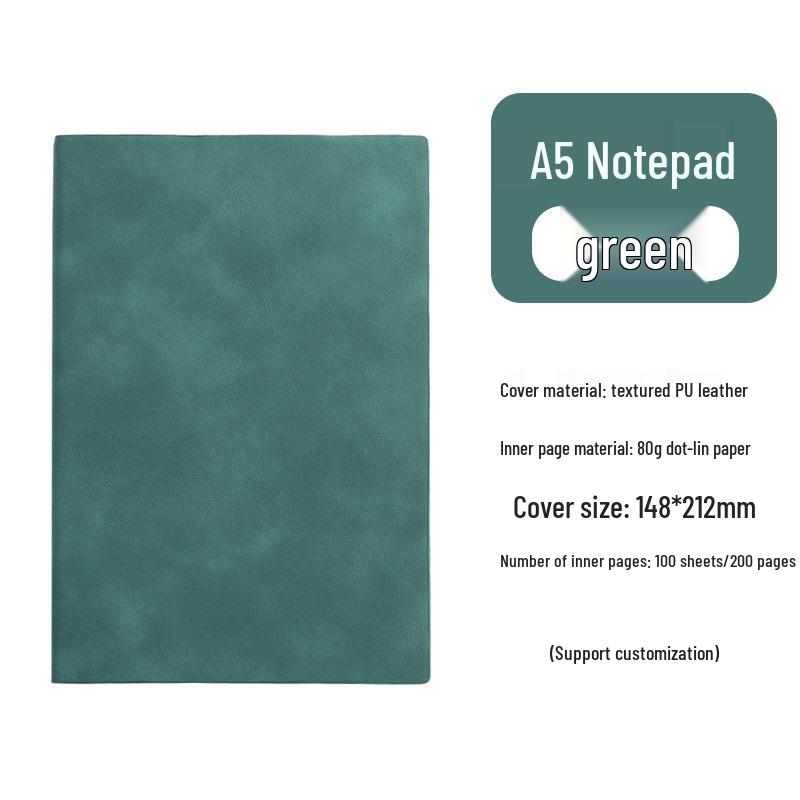 A5 Custom Logo Soft Leather Business Notebook Gift Set with Buckle Closure