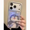 Cute Fish Satchel Penguin for Apple 17Promax Mobile Phone Case IP16 Epoxy Water Condensation 15 Cartoon 14 Women