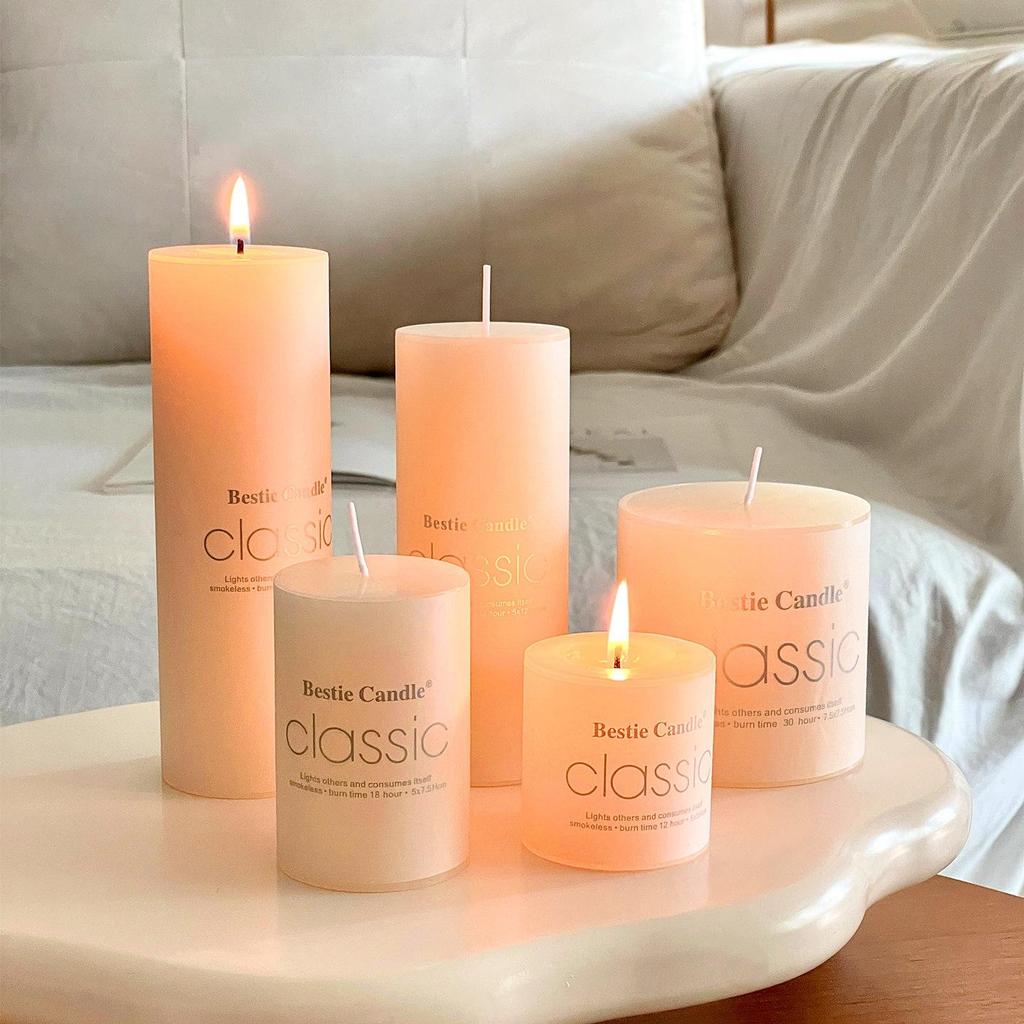 Scentless Smokeless Cylinder Candles for Weddings, Birthdays, Romantic Decor, Hotel, Church, or Dining.