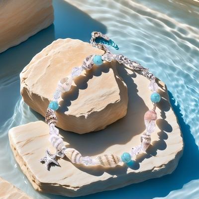 Starfish Conch Bracelet Summer Ocean Beach Sweet Jewelry Accessories for Women Wholesale