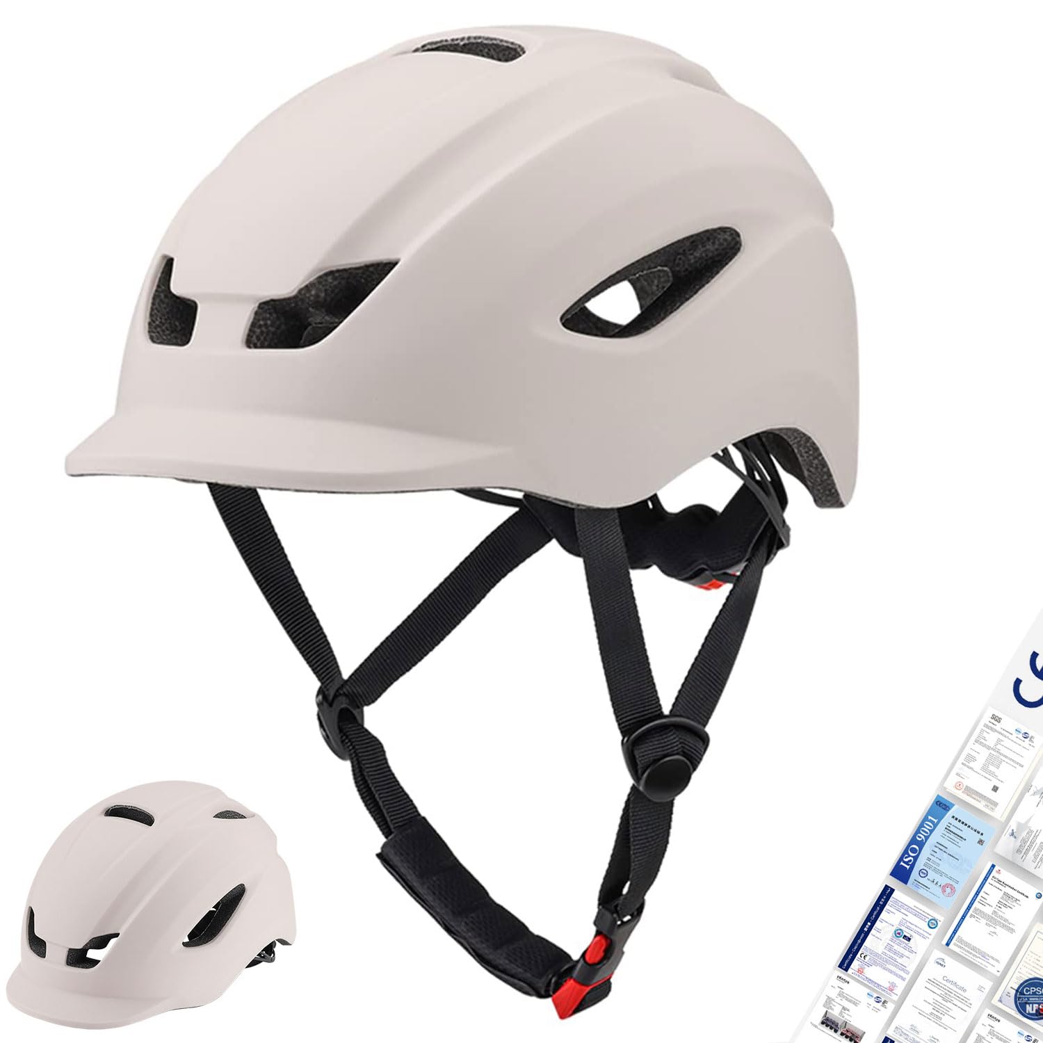 

GALGAN Adult Adjustable Bicycle for Commuting and School Helmet, 55cm-59cm, Unisex, (Apricot) абрикосовый