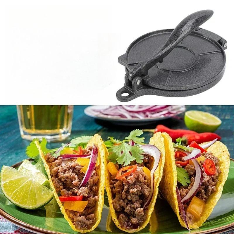1pc Tortilla Press Maker Aluminium Alloy Manual Corn Tortillas Dough Pressing Tools Kitchen Bakeware Cooking Accessories