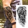 1 Blatt Löwenkrieger Kompass Piratenschiff Temporäre Tattoos für Männer Frauen Erwachsene Fake Tattoo Aufkleber Totenkopf Gangster Ärmel