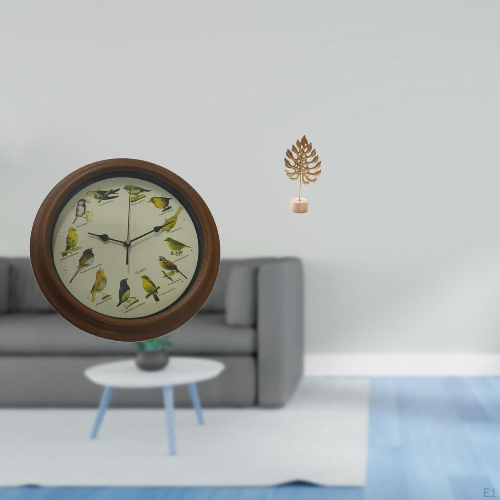 Elegant Birdsong Wall Clock And Nordic Metal Sculpture for Dining Room Table Party Home Decoration